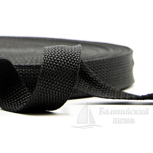 Тесьма стропольная 25мм 12г черная РБ