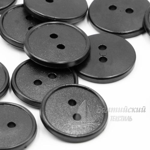 Пуговицы 17мм 2-х пр. черные (полистирол)