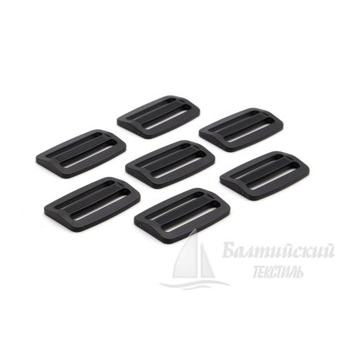 Пряжка 2 щели 40мм черная БТ (POM) Пряжка 2 щели 40мм черная БТ (POM)