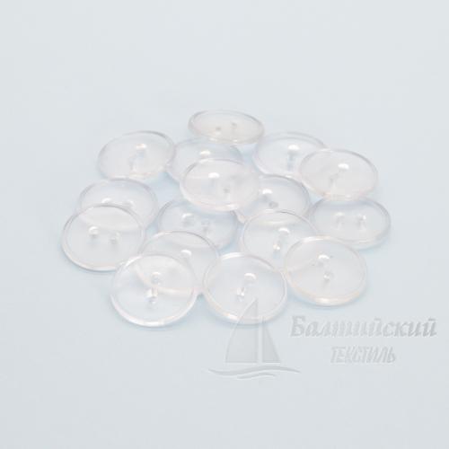 Пуговицы 20мм 2-х пр. прозрачные/цветные (полистирол)