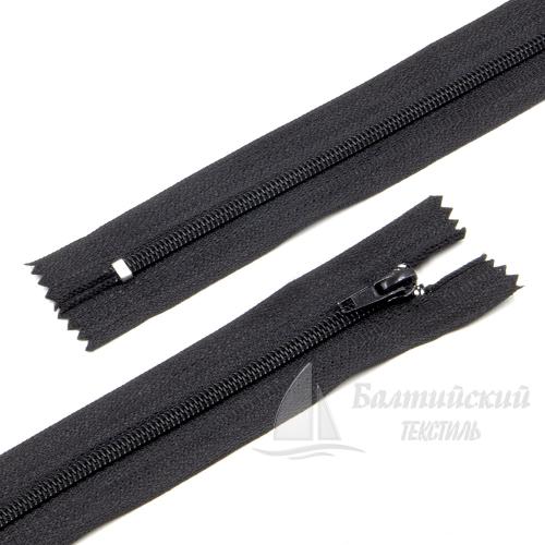 Молния витая неразъемная Т4 16см черная (брючная)