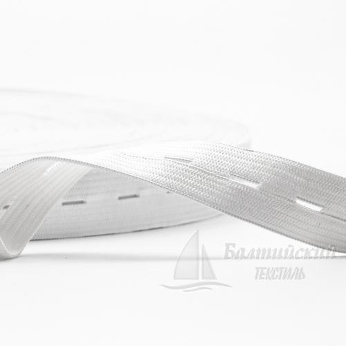 Резинка перфорированная 20мм белая Резинка перфорированная 20мм белая