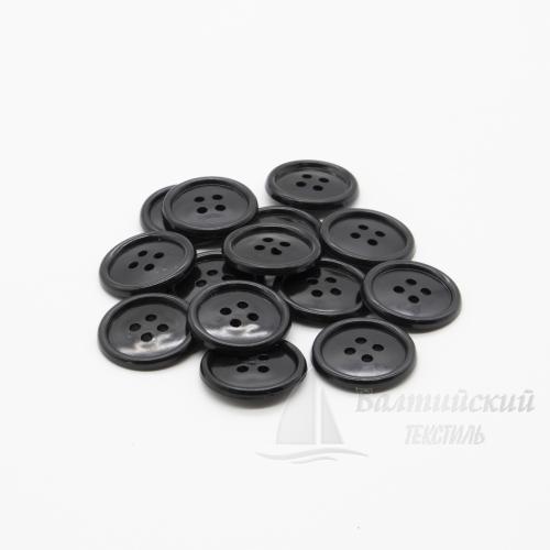 Пуговицы 23мм 4-х пр. черные (полистирол). Цена от 0,29 р. в Москве