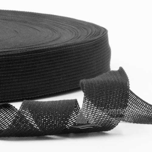 Тесьма окантовочная 23мм 2,8г черная (уп.100м)