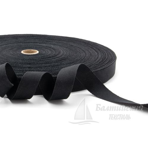 Лента п/э 22мм ёлочка ВО черная (уп.100м). Цена от 7,96 р. в Москве
