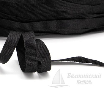 Тесьма вешалочная 9мм черный БТ. Цена от 4,47 р. в Москве