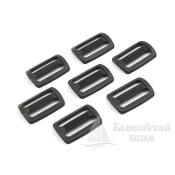 Пряжка 2 щели 30мм черная ПП. Цена от 2,38 р. в Москве