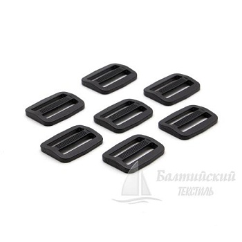 Пряжка 2 щели 25мм черная БТ (POM). Цена от 1,17 р. в Москве