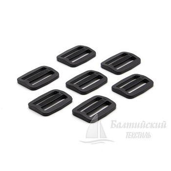 Пряжка 2 щели 30мм черная БТ (POM). Цена от 1,39 р. в Москве