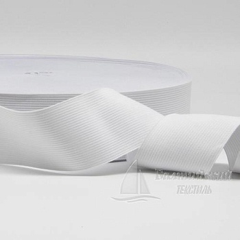 Резинка вязаная 50мм белая. Цена от 11,70 р. в Москве