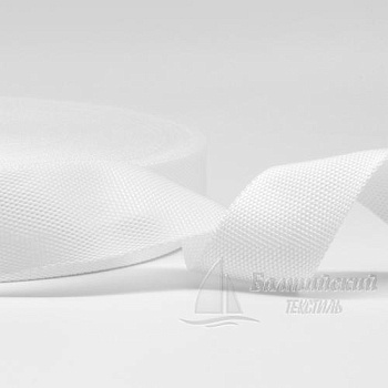 Тесьма стропольная 39мм белая. Цена от 8,06 р. в Москве