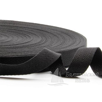 Лента ранцевая 22мм ёлочка черная (уп.100м). Цена от 3,93 р. в Москве