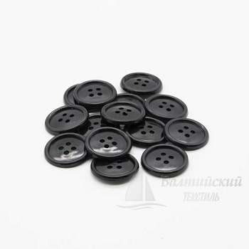 Пуговицы 23мм 4-х пр. черные (полистирол). Цена от 0,29 р. в Москве