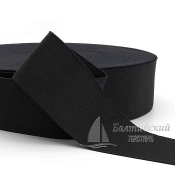 Резинка ткацкая 50мм черная РБ. Цена от 24,61 р. в Москве