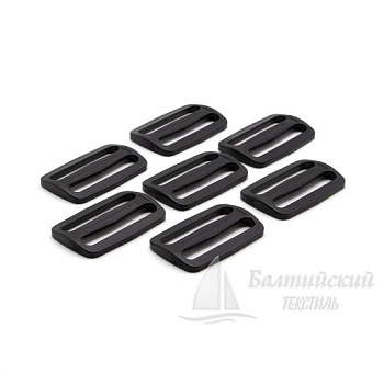 Пряжка 2 щели 50мм черная БТ (POM). Цена от 3,29 р. в Москве