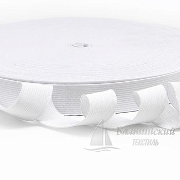 Резинка вязаная 25мм белая РБ. Цена от 6,48 р. в Москве