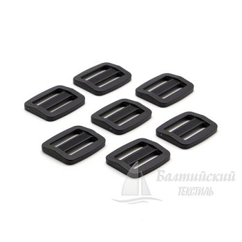 Пряжка 2 щели 20мм черная БТ (POM). Цена от 0,81 р. в Москве