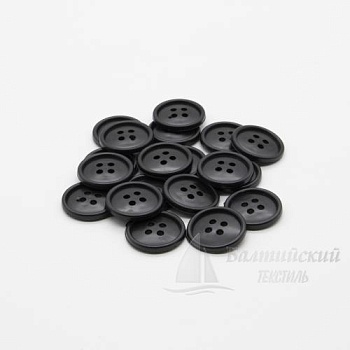 Пуговицы 20мм 4-х пр. черные (полистирол). Цена от 0,39 р. в Москве