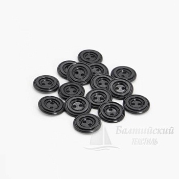 Пуговицы 17мм 2-х пр. черные (полистирол). Цена от 0,29 р. в Москве