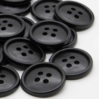 Пуговицы 20мм 4-х пр. черные (полистирол). Цена от 0,39 р. в Москве