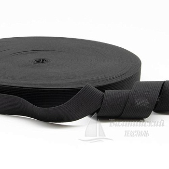 Резинка вязаная 25мм черная. Цена от 6 р. в Москве Резинка вязаная 25мм черная. Цена от 6 р. в Москве