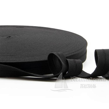 Лента окантовочная эластичная 22мм черная (уп.100м). Цена от 21 р. в Москве